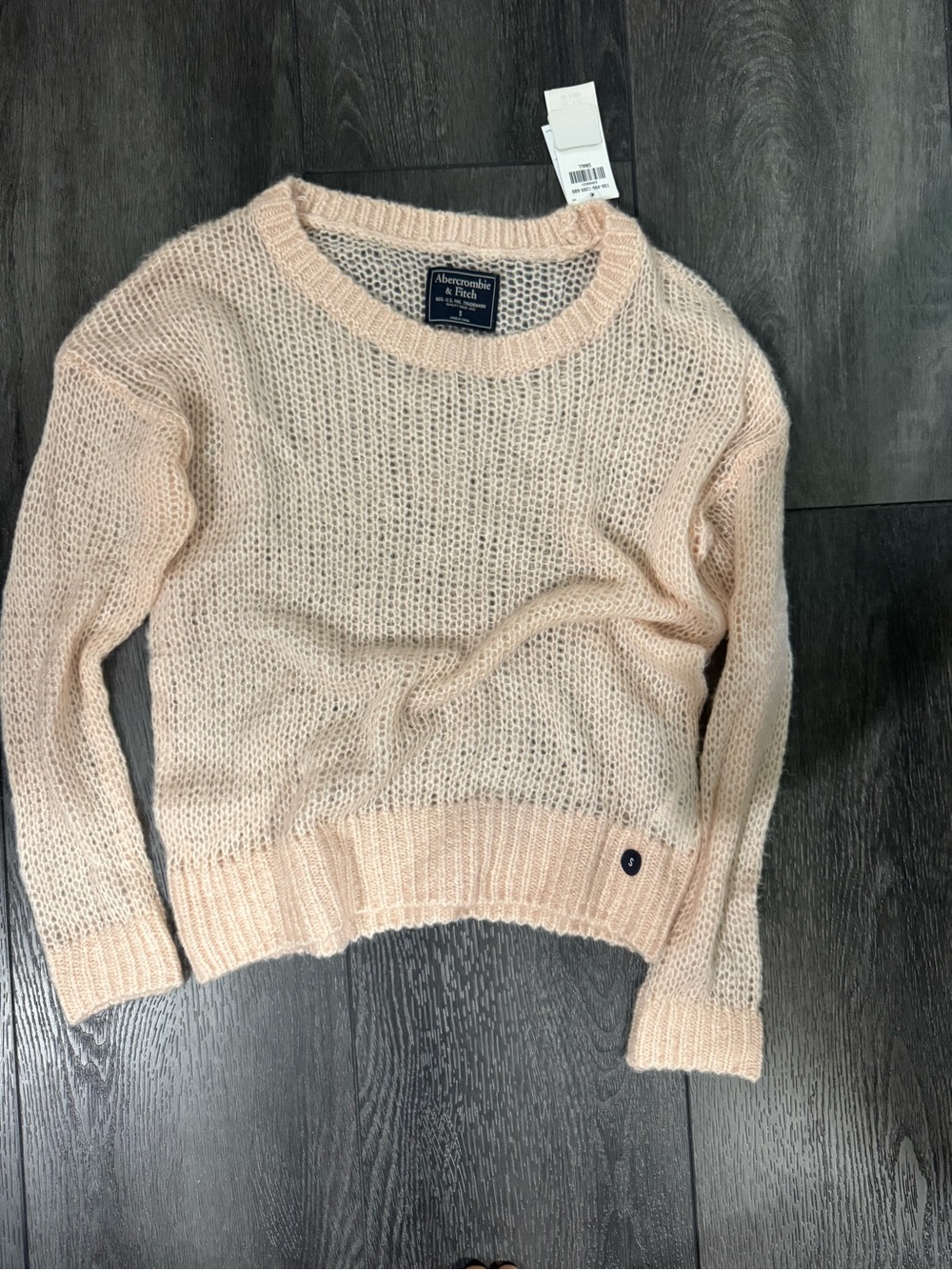 Abercrombie & Fitch Women's Cream and Pink Jumper
